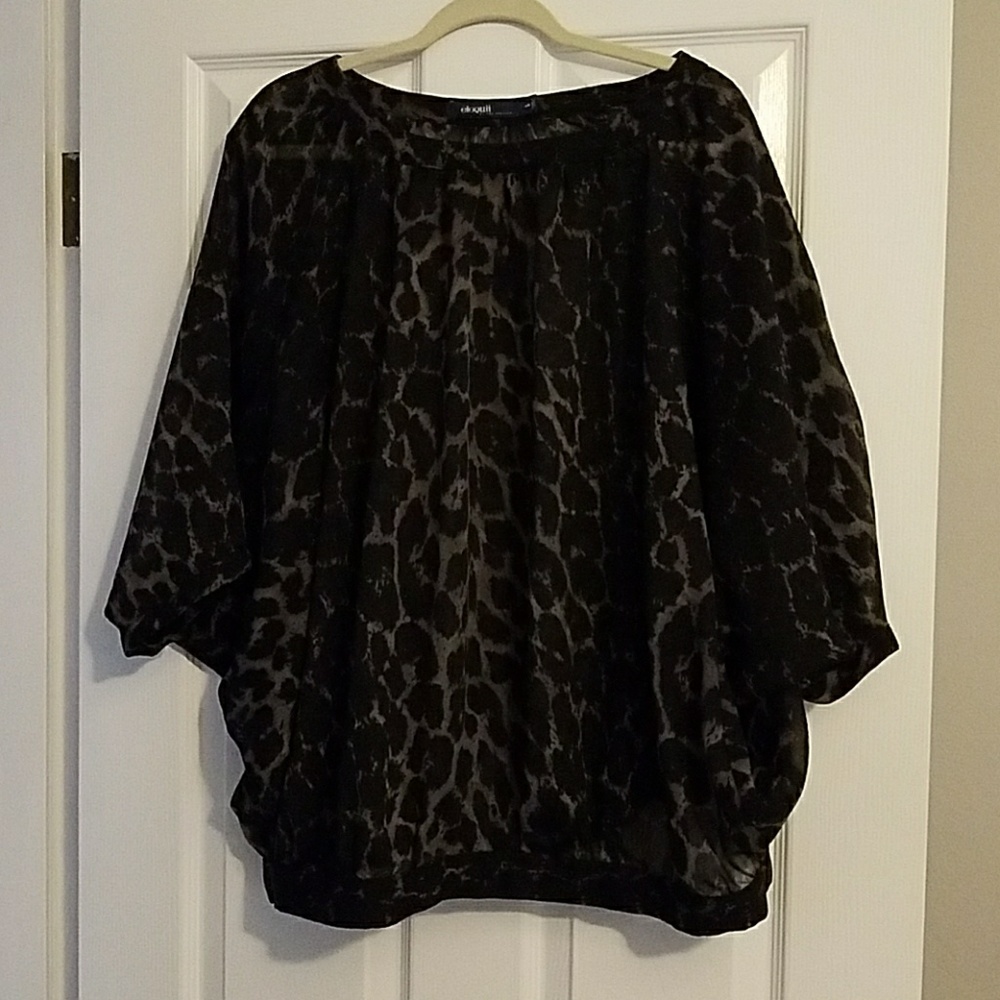 Women's leopard dress blouse